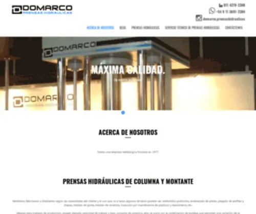 Domarco.com.ar(Prensas hidráulicas) Screenshot