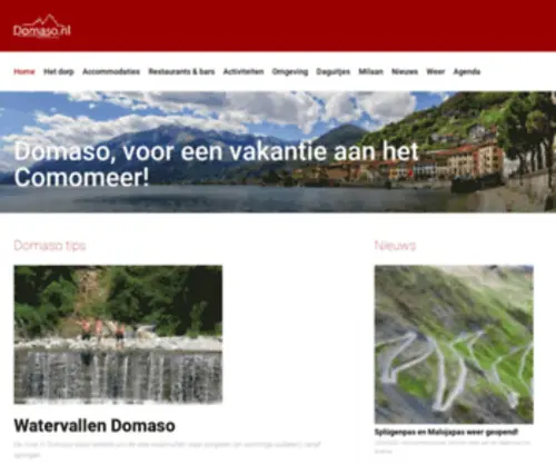 Domaso.nl(Voor een vakantie aan het Comomeer) Screenshot