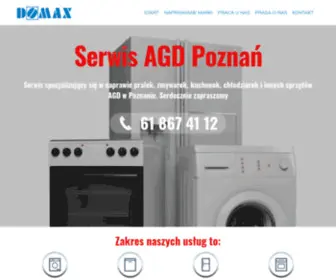 Domaxserwis.com.pl(Serwis AGD Poznań) Screenshot