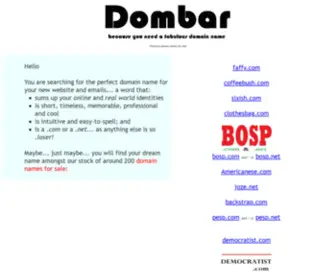 Dombar.com(Domain names for sale) Screenshot