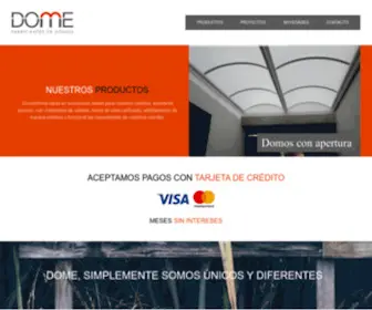 Dome.com.mx(Dome, fabricantes de domos) Screenshot