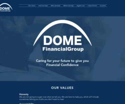 Domefg.com.au(Dome Financial Group) Screenshot