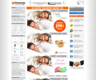 Domega.fr(Domega propose des systèmes d'alarmes spécial maison complet et prêt à poser) Screenshot