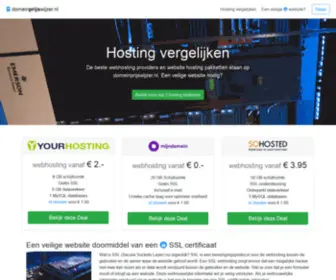 DomeinprijswijZer.nl(Goedkope en betrouwbare hosting vergelijken) Screenshot