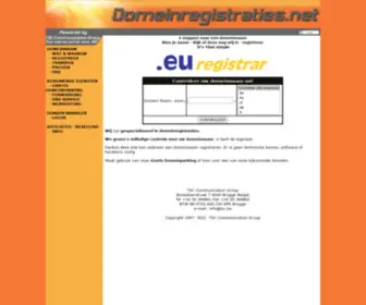 Domeinregistraties.net(U kan bij ons terecht voor de registratie van uw domeinnamen) Screenshot
