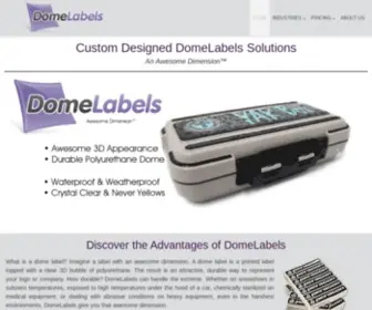 Domelabels.com(Custom 3D Domed Labels and Decals. Dome Labels) Screenshot