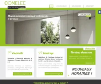 Domelec.be(Magasin luminaire design contemporain province Luxembourg Libramont) Screenshot