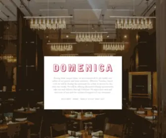 Domenicarestaurant.com(Domenica) Screenshot
