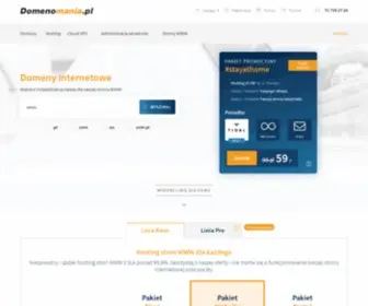 Domenomania.pl(Domeny, Hosting & Cloud VPS) Screenshot