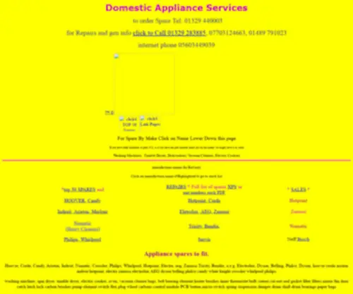 Domestic.co.uk(DOMESTIC APPLIANCE SERVICES) Screenshot