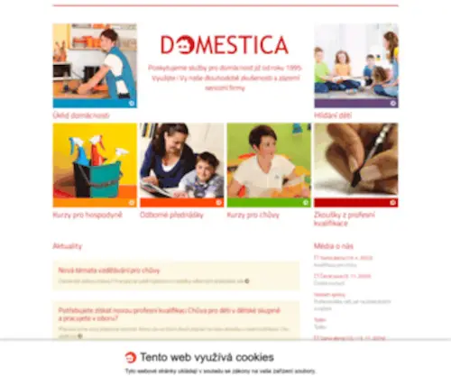 Domestica.cz(Služby pro domácnost a vzdělávání) Screenshot