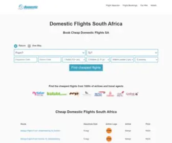 DomesticFlights-Southafrica.co.za(Compare & Book Cheap Flight Tickets) Screenshot