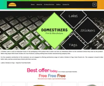 Domestickers.in(All Kind Of Printings & Packagings) Screenshot