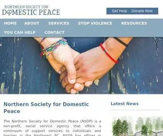 DomesticPeace.ca(Northern Society for Domestic Peace) Screenshot