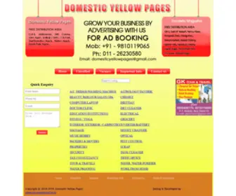 Domesticyellowpages.in(Domestic Yellow Pages) Screenshot