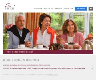 Domicil-Seniorenresidenzen.de(Startseite ) Screenshot