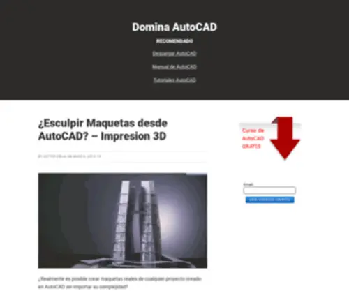 Domina-Autocad.com(Domina AutoCAD) Screenshot