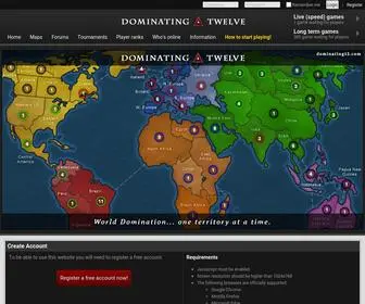 Dominating12.com(Play Risk online) Screenshot