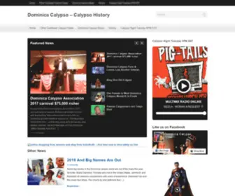 Dominicacalypso.com(Calypso History) Screenshot