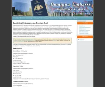 Dominicaembassy.com(Dominica Embassies In Other Countries And Dominica Foreign Embassies Offer Support) Screenshot