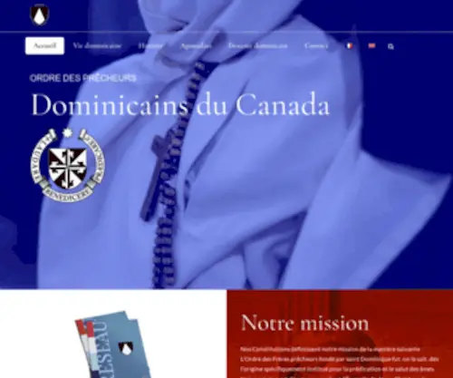 Dominicains.ca(Dominicains du Canada) Screenshot