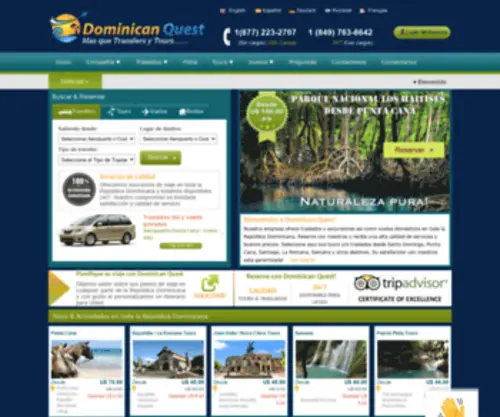 Dominicanquest.com.do(Traslados Santo Domingo) Screenshot