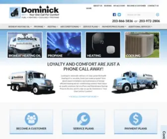 Dominickcomfort.com(Heating Oil) Screenshot