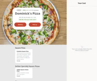 Dominickspizzabrooklyn.com(Get 10% off your pizza delivery order) Screenshot