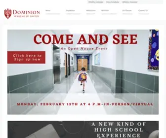 Dominionacademy.org(A Miami Valley Classical Christian School) Screenshot