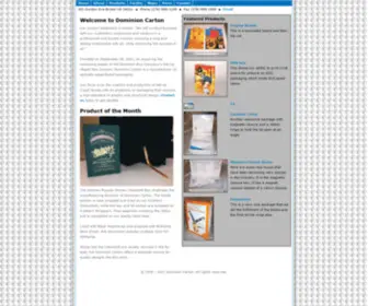 Dominioncarton.com(Professional box design and manufacturing. Our mission statement) Screenshot