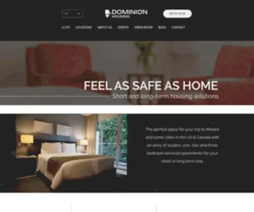 Dominioncorporatehousing.com(Dominion Housing) Screenshot