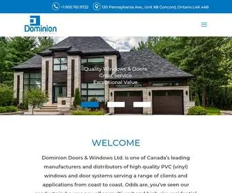 Dominiondw.com(Dominion Doors & Windows) Screenshot