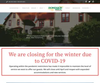 Dominionhill.com(Dominion Hill Country Inn) Screenshot