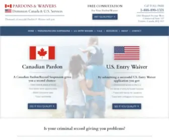 Dominionpardonswaivers.com(Dominion Pardons & Waivers) Screenshot