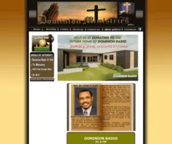 Dominionradioskn.com(Dominion Ministries International) Screenshot