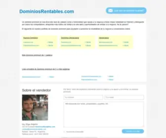 Dominiosrentables.com(Dominios premium fácil de recordar para quedar en la mente de tus clientes y vender más) Screenshot