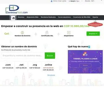 Dominiosyhosts.com(Dominios Colombia) Screenshot