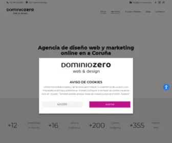 Dominiozero.es(Agencia Diseño Web Coruña y Marketing Digital) Screenshot