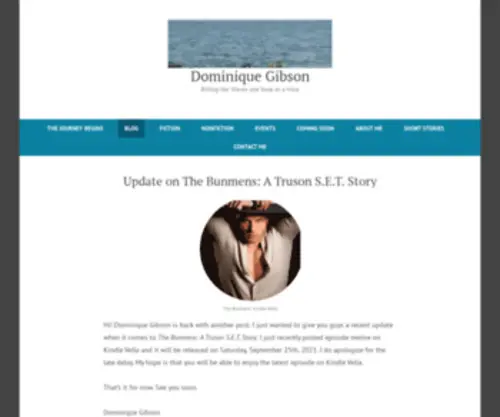 Dominiquegibsonauthor.com(Riding the Waves one book at a time) Screenshot