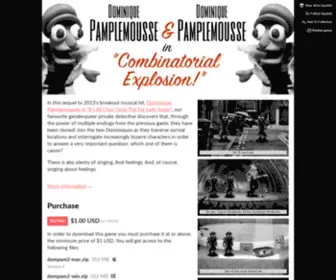 Dominiquepamplemousse.com(Dominique Pamplemousse and Dominique Pamplemousse in "Combinatorial Explosion) Screenshot