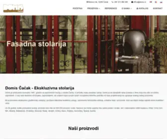 Domis.rs(Proizvodnja ekskluzivne stolarije i enterijera) Screenshot