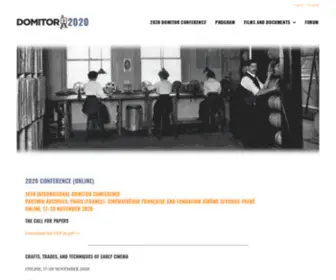 Domitor2020.org(Colloque Domitor 2020 Conference) Screenshot