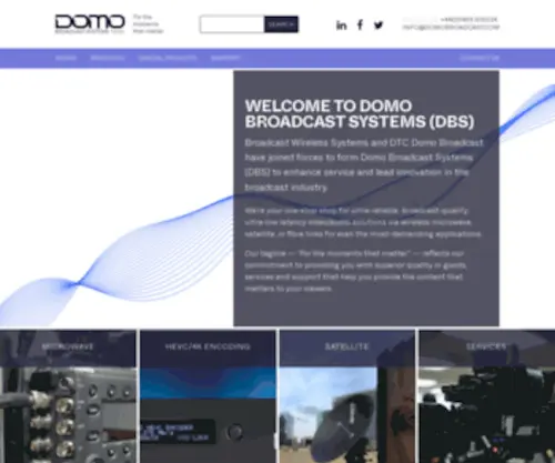 Domobroadcast.com(Domo Broadcast Systems) Screenshot