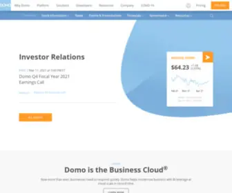 Domoinvestors.com(Investor Relations) Screenshot