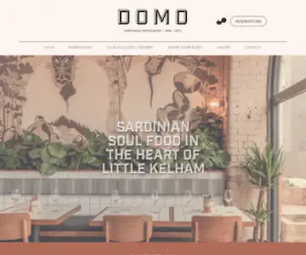 Domorestaurant.co.uk(Sardinian Restaurant) Screenshot