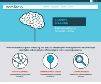Domoscio.com(Personalized learning with Adaptive Learning solutions) Screenshot