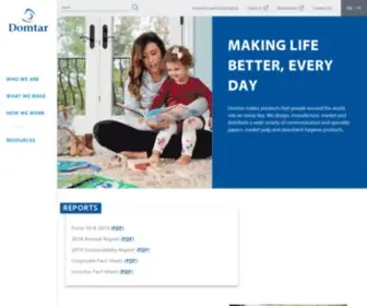 Domtar.com(The Sustainable Pulp) Screenshot