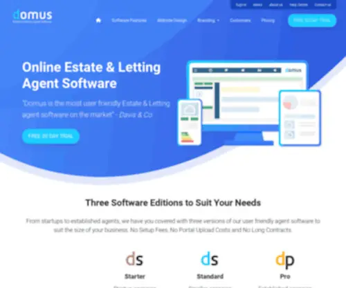 Domus.net(Online Estate Agent Software and Letting Software) Screenshot