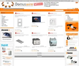 Domuswire.com(Il tuo negozio di materiale elettrico) Screenshot