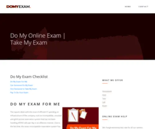 Domyexam.com(Do my online exam) Screenshot